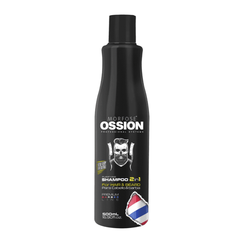 Shampoo Ossion 2 en 1 Cabello y Barba 500ml