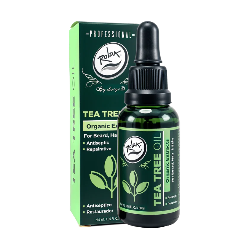 El Tea Tree Beard Oil de Rolda es un aceite esencial orgánico diseñado para hidratar y proteger tu barba y la piel que hay debajo. Con propiedades restauradoras y antisépticas, alivia la irritación y combate la picazón, protegiendo tu barba de agentes externos. Enriquecido con extracto de árbol de té, conocido por estimular el crecimiento del vello, este aceite no solo revitaliza tu barba, sino que también la hidrata, dejándola suave y saludable. Su fórmula ligera y no grasosa lo convierte en el aliado perfecto para el cuidado diario de tu barba.