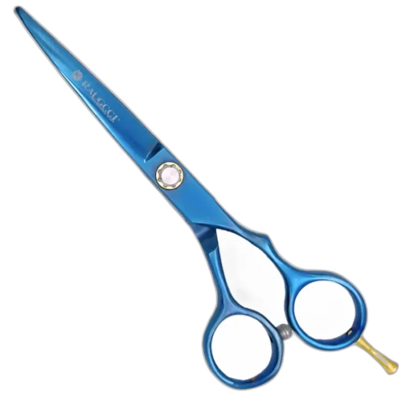 Tijeras Raugcci Línea Profesional Titanium Corte Deslizante Azul 6 Pulgadas