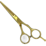 Tijeras Raugcci Línea Profesional Titanium Corte Deslizante Oro 5 Pulgadas