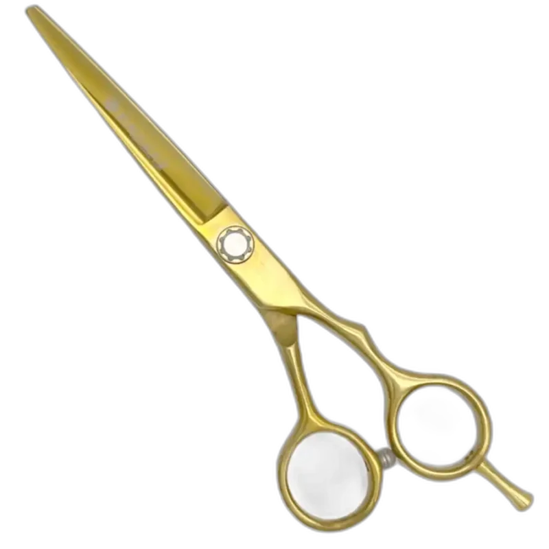 Tijeras Raugcci Línea Profesional Titanium Corte Deslizante Oro 6 Pulgadas