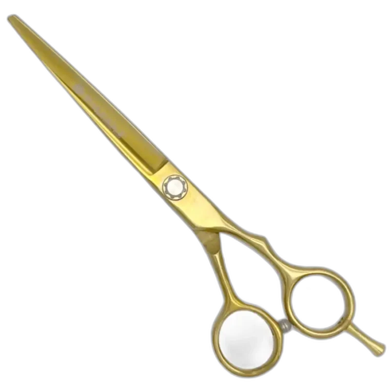 Tijeras Raugcci Línea Profesional Titanium Corte Microdentadas Oro 6,5 Pulgadas