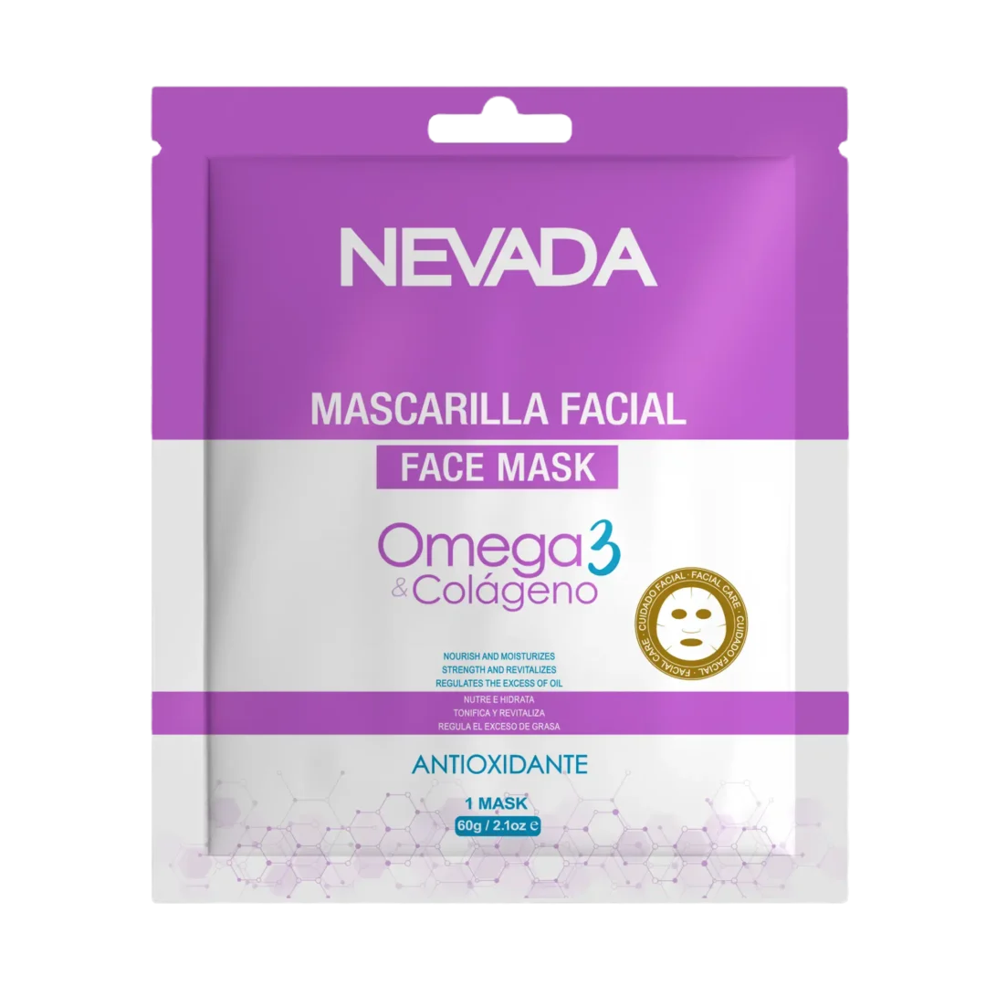 Mascarilla Facial Cristales NNP OMEGA 3 y Colágeno 6 x 60gr