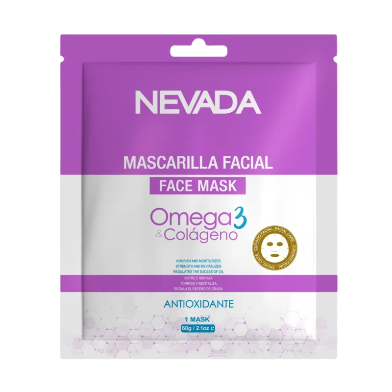 Mascarilla Facial Cristales NNP OMEGA 3 y Colágeno 6 x 60gr