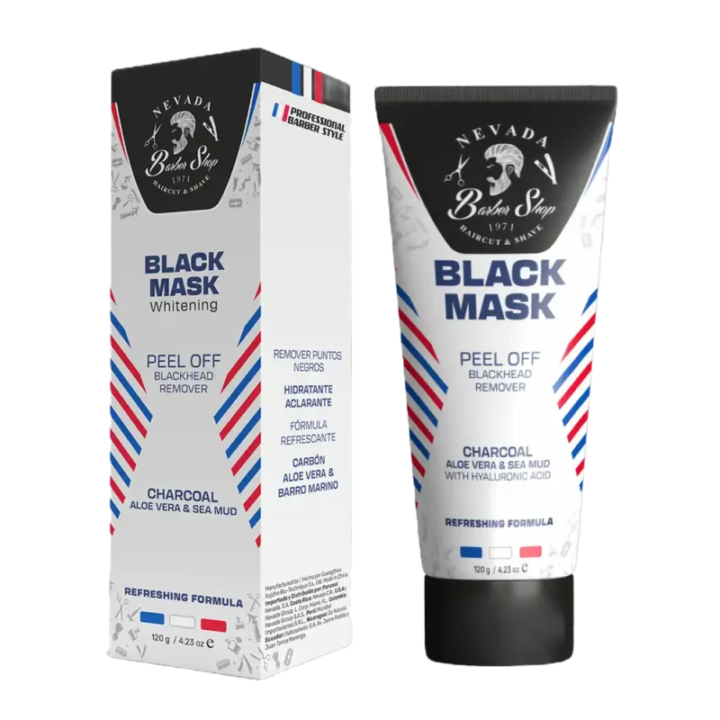 Mascarilla Facial Negra Carbon, Aloe Vera, Sea Mud 120gr