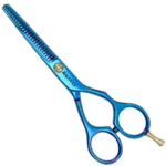 Tijeras Raugcci Línea Profesional Titanium Entresacar Azul