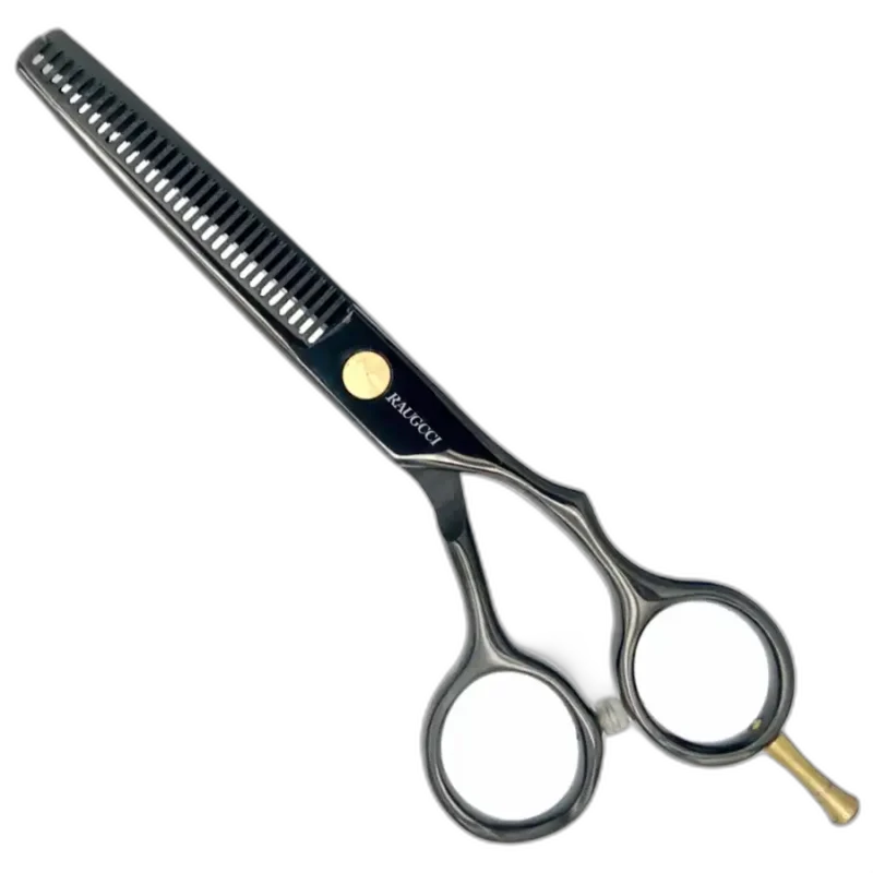 Tijeras Raugcci Línea Profesional Titanium Entresacar Negra