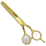 Tijeras Raugcci Línea Profesional Titanium Entresacar Oro