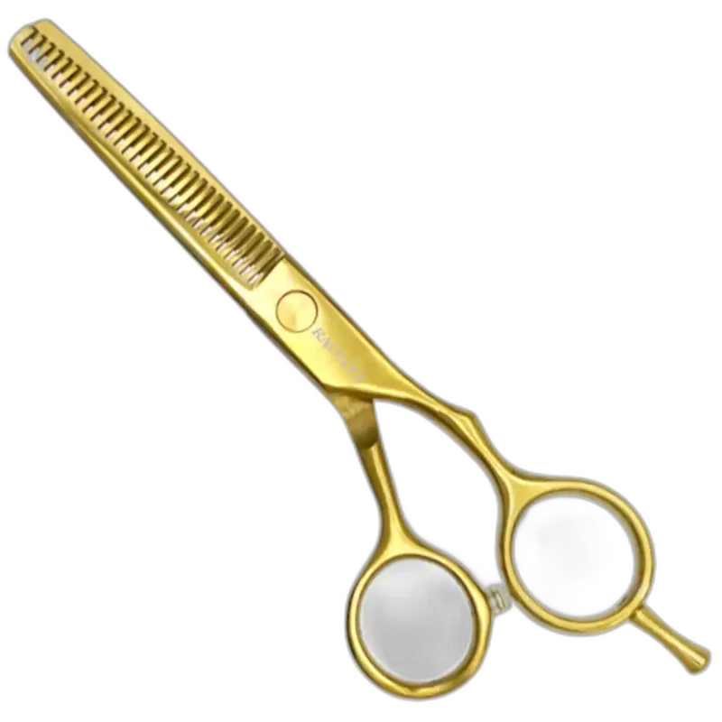 Tijeras Raugcci Línea Profesional Titanium Entresacar Oro