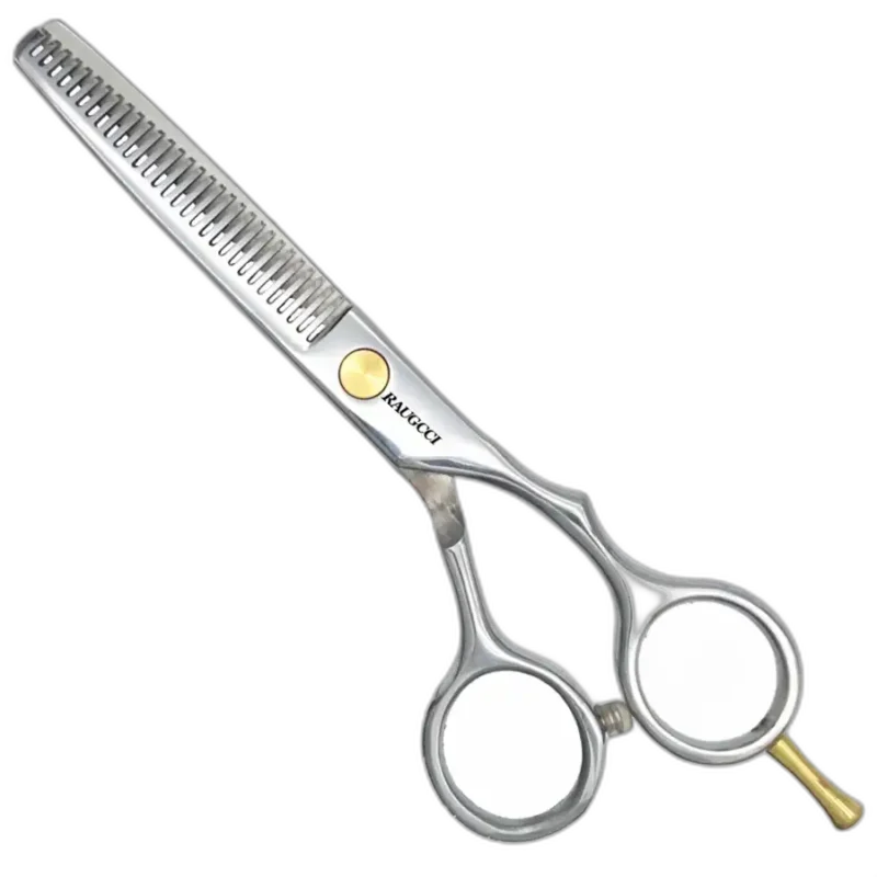 Tijeras Raugcci Línea Profesional Titanium Entresacar Plata