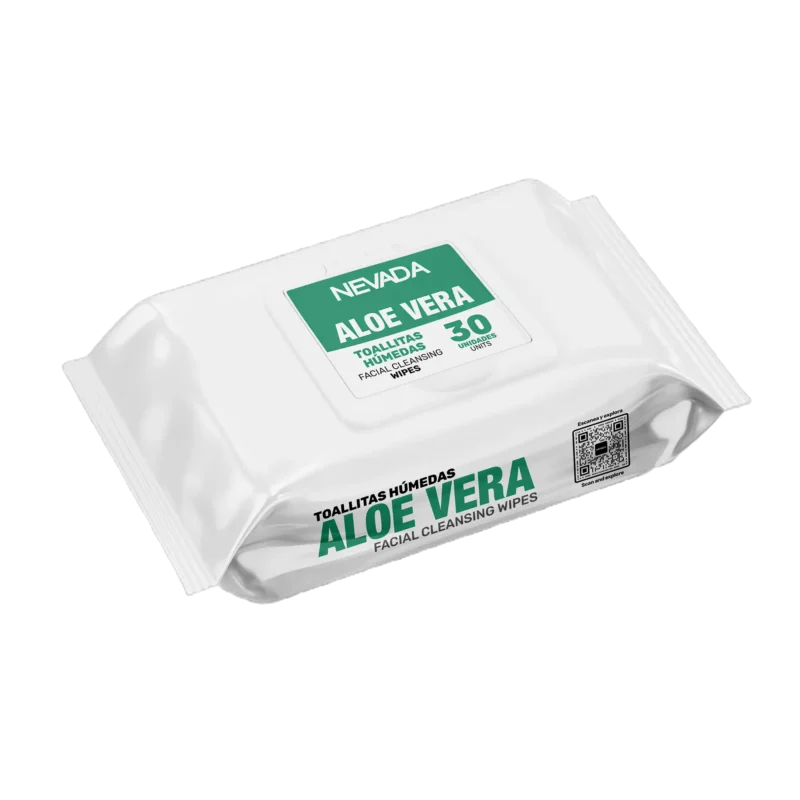 Toallitas húmedas desmaquillantes Aloe Vera Nevada 30 unid.