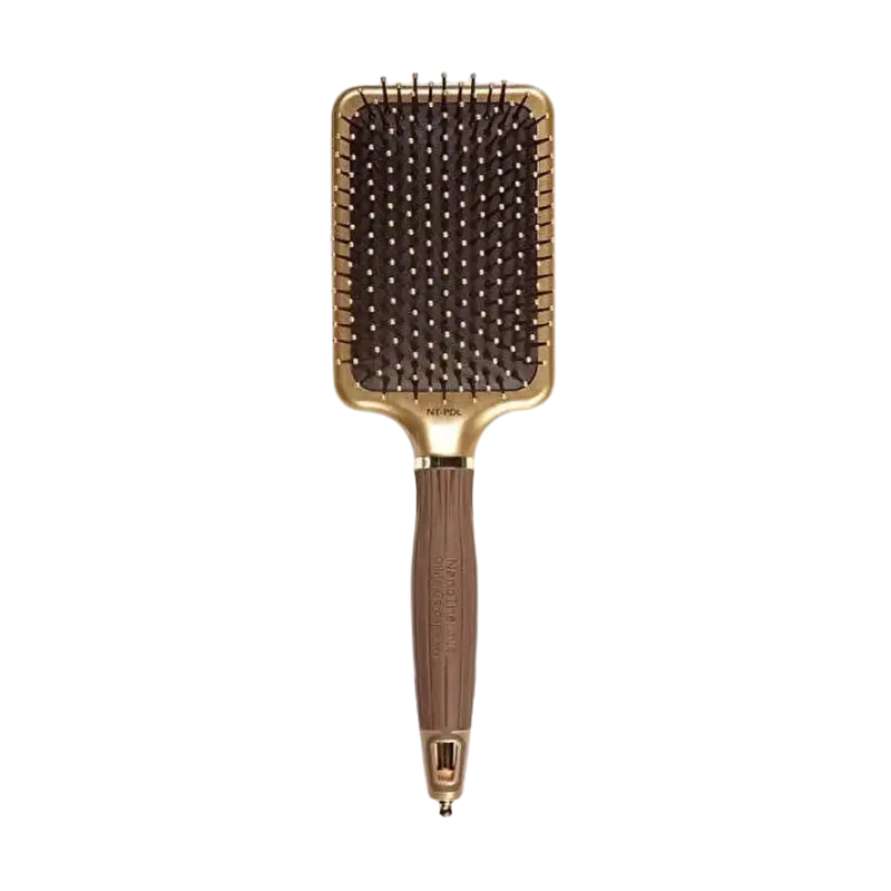Cepillo Plano Olivia Garden 716-NTPDL Color Marrón/Dorado