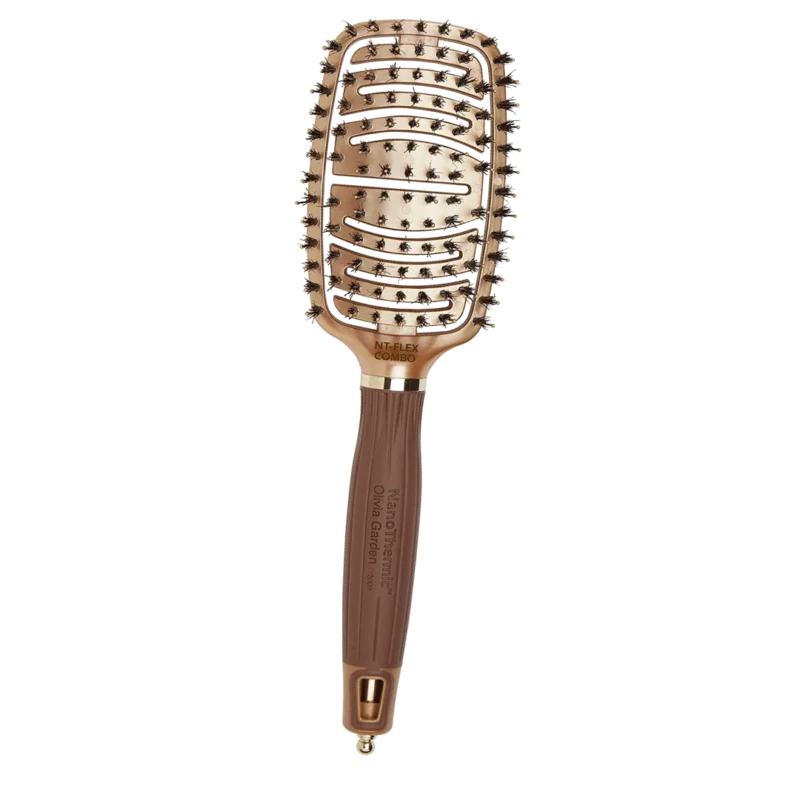 Cepillo Plano de Cerdas Mixtas NanoThermic Olivia Garden NT-FLEX