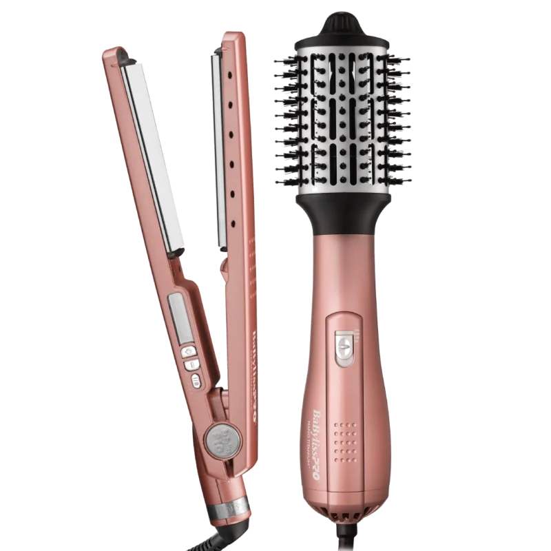 Combo Cepillo Secador 64mm y Plancha Nano Titanium 32mm