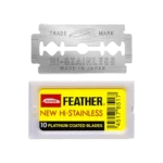 Cuchilla Feather Amarilla Hi-Stainless x10