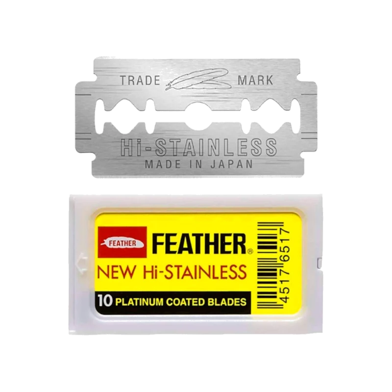 Cuchilla Feather Amarilla Hi-Stainless x10