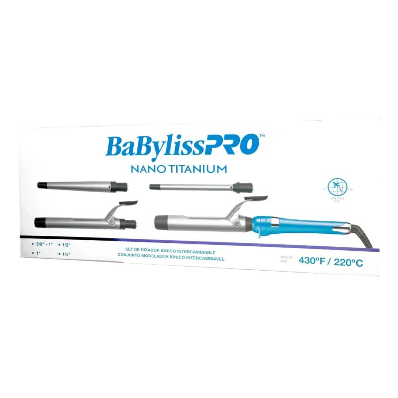 Rizador Intercambiable BaBylissPRO Nano Titanium – 4 en 1 Profesional