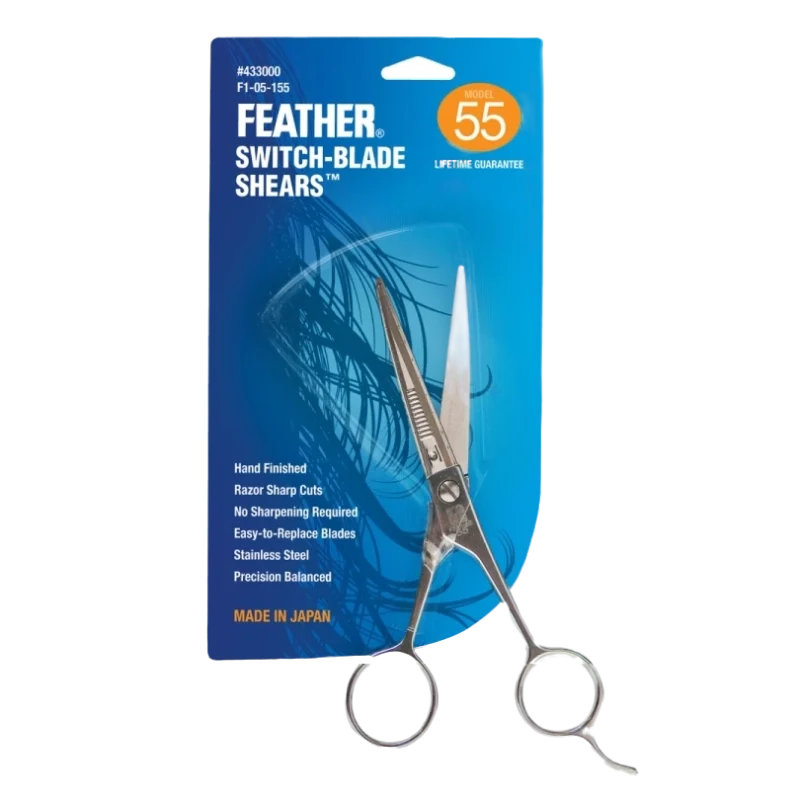Tijera Feather de Cuchilla Intercambiable 55″