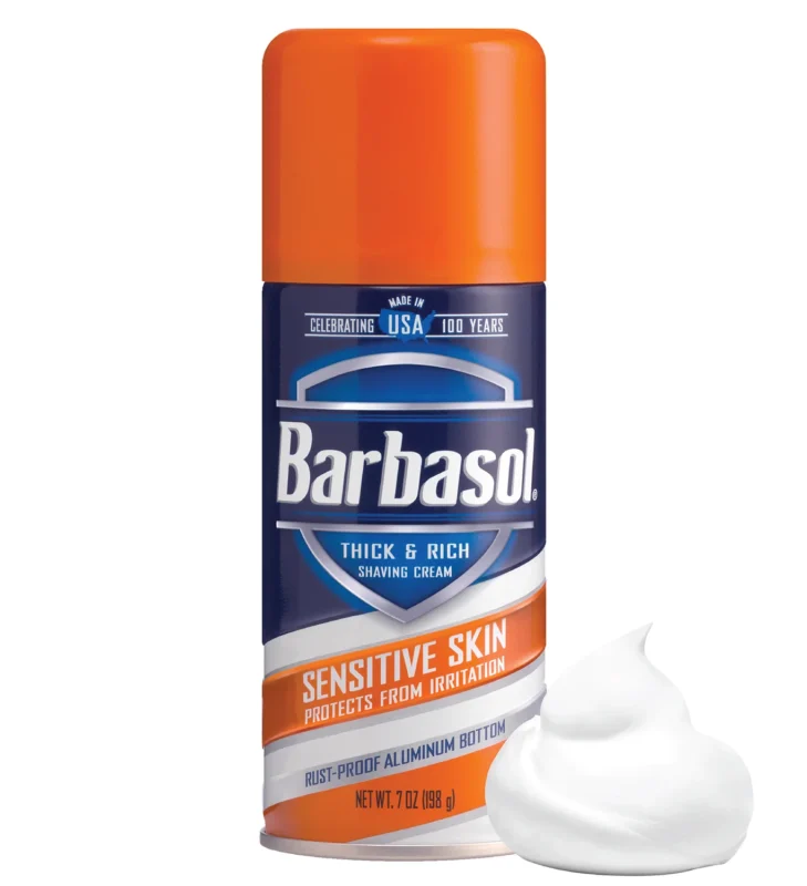 Barbasol Crema de Afeitar Naranja Sensitive Skin 198g