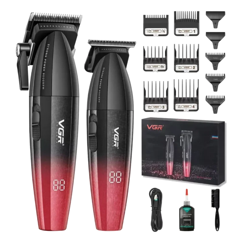 Barber combo VGR V-640  Rojo