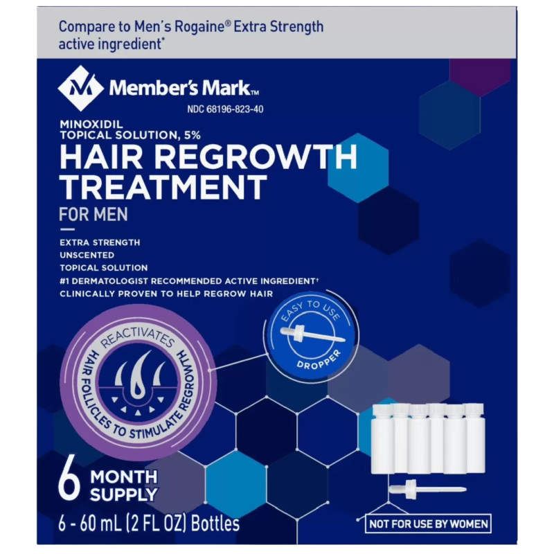 Caja de minoxidil Members Mark 5% x6